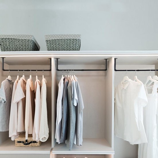 Industriële Metalen Kledingrekken - Draagvermogen 30 kg - Zw