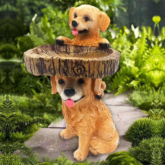 Unikorf Resin Vogelvoeder Hondenontwerp 9x10x19cm