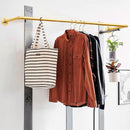 Industriële Buis Kledingrekken - Metalen Kledingrekken - Draagvermogen tot 30 kg -Robuust & Stijlvol voor Thuis en Winkel-57x24x61 cm-goud
