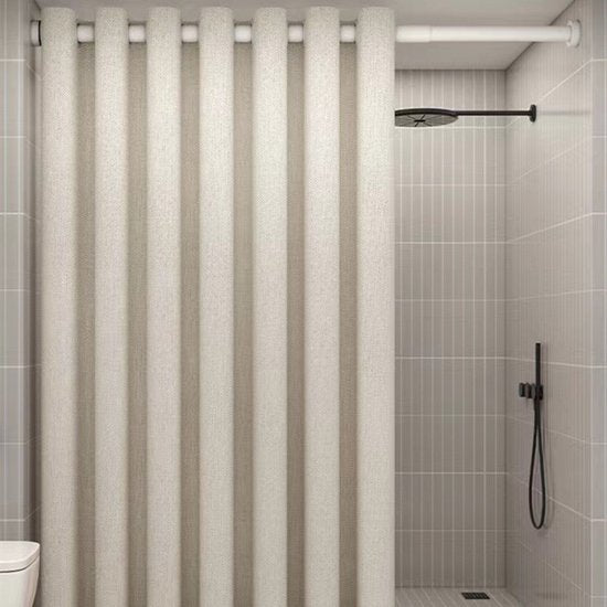 Hoogwaardig Waterdicht Douchegordijn -Verhoog de Luxe en Functionaliteit van Jouw Badkamer 180*200CM- gebroken wit