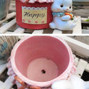 3delige Schattig konijn ornament - bloempot voor binnen en t