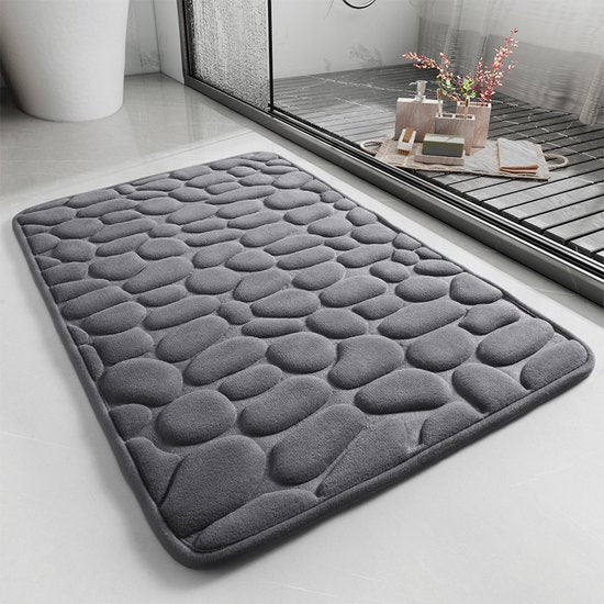 Badkamermat 50x80 cm - Luxe, anti-slip, grijs