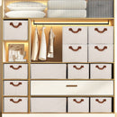 2 stuks Duurzame Katoen-Linnen Opbergbox met Stalen Frame - 25L - Opvouwbaar en Stapelbaar - Ideaal voor Kleding en Speelgoedopslag 47x29x19 cm