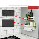 Multifunctioneel Ophangbaar Keukenrek of badrek- multifunctioneel organiser  - Magnetisch - Wit