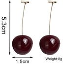 Rode Kersen Oorhangers - Lichtgewicht Vrouwen Oorbellen