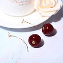 Rode Kersen Oorhangers - Lichtgewicht Vrouwen Oorbellen