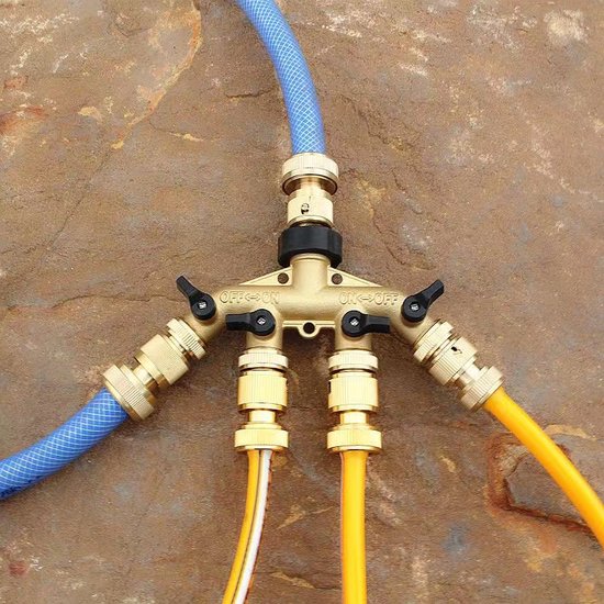 Hoge kwaliteit Y-stuk kraan splitter 4-weg waterverdeler bin