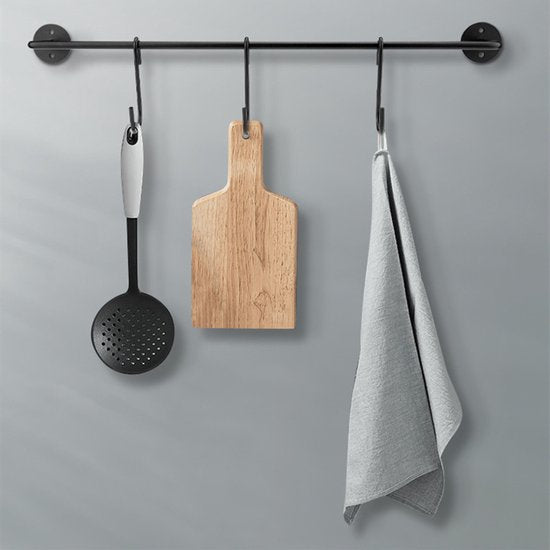 2STK Unikorf IJzeren Kledingstang m/10 Haken 38CM