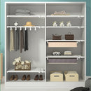 TDR - Verstelbaar opbergrek Uitschuifbare separatorplank, plankkastorganizer, voor kledingkast, kast, boekenkast Compartiment verzamelen-73cm tot 130cm-wit