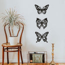 Metalen Vlinder Wanddecoratie 3-pack – Modern Zwart – Binnen & Buiten – 3D Effect – Uniek Design