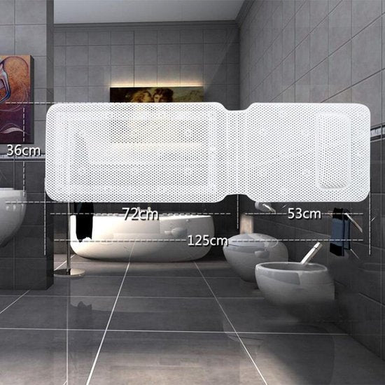 TDR-Antislip Badmat met badkussen- wit 36*125cm