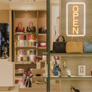 LED Neon OPEN Bord – IP43 10W Wit/Geel voor Winkel & Horeca