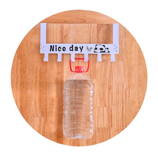 TDR-Deurkapstok Met 6 Haken-Deurhanger-Kapstok Hangend -wit