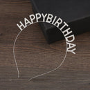 Happy Birthday Tiara en Sjerp-Met text "Birthday Queen"- Ideaal als Cadeau voor Verjaardagen-birthday diadeem-Zilver