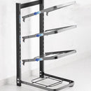 4 Lagen Verstelbaar Pannenrek van Premium Koolstofstaal - Ruimtebesparend, Multifunctioneel & Stevig - Perfect voor Potten, Pannen & Keukengerei-zwart