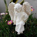 Zonne-energie Engel Tuinornament - Waterdicht Hars Beeldje