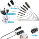 11 delige Schoonmaak borsteltjes- Schoonmaak Ragertjes-Buizenreiniger-Aquarium Pijp Reinigingsborstel -zwart