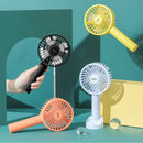 Draagbare Ventilator - oplaadbaar met USB - kan mobiel op voet plaatsen - perfect voor op op reis, buiten met warm weer - Wit