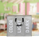 TDR Stoffen waszak 3 vakken 94L - Grijs met handvat