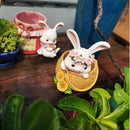 3delige Schattig konijn ornament - bloempot voor binnen en t