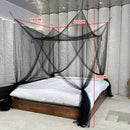 Vierkante klamboe 4 deuren zwart 210x240x190 cm