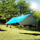 Outdoor Draagbaar Zonnescherm Met Opbergtas - Waterdicht - Tarps voor Kamperen 300 *300cm - 3-4 Personen - hemelsblauw