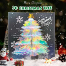 2 STUKS Betoverende 3D-Kerstboom Pop-up Kaart - Stuur een Magische Kerstgroet-blauw