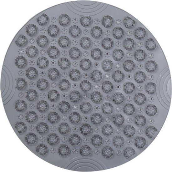 Antislip douchemat rond 55x55 cm grijs