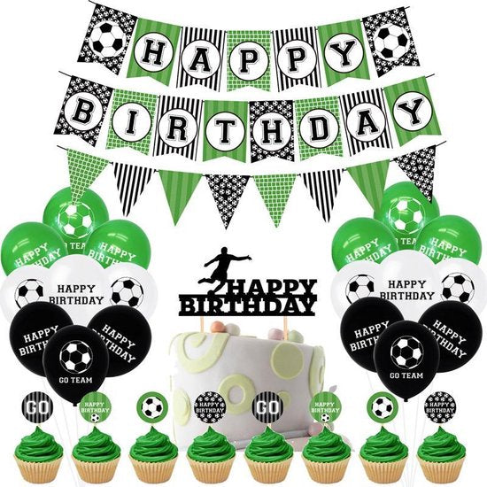47-delig Voetbal Verjaardagset - Feestdecoratie
