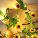 LED lichtsnoer zonnebloem 2m met 20 lampjes