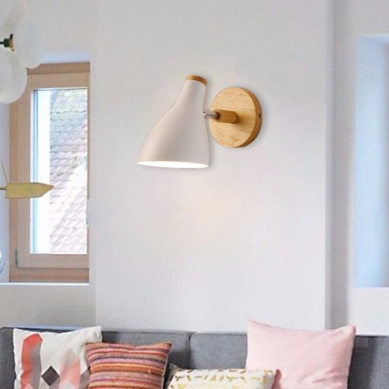 Stijlvolle Scandinavische Wandlamp - Minimalistisch Design voor Elke Ruimte-wit