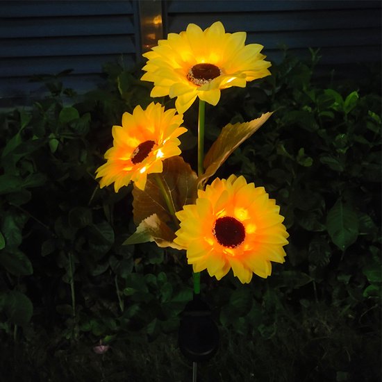 solarlamp Zonnebloemen - LED-verlichting - Automatische dag en nacht sensor - Duurzaam en weerbestendig