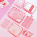 Packing Cubes 9-Delig – Koffer Organizer Reistassen – Duurzame Bagage Opbergset – Roze