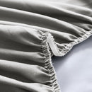 Merkloos Luxe Bedrok Elastisch 200x203+38 cm Grijs