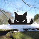 Unikorf 2-delige dierenkattenspion tuindecoratie, zwart