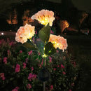 zonne-energie Hortensia Terraslamp voor Sfeervolle Buitenverlichting -Met dag en nacht sensor-IP55-75,5 cm hoog-roze