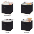 6 stuks Opbergdoos voor Kleding en Speelgoed- Duurzaam non-woven materiaal - Opvouwbaar ontwerp - Multifunctioneel en veelzijdig-33*33*33CM- zwart