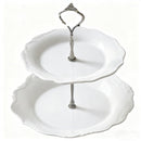 Franse reliëf keramische schaal dubbellaags afternoon tea sc