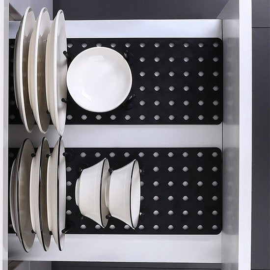 Set van 2 uitschuifbare afwasrekken - zwart