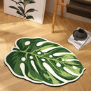 Luxe Monstera Blad Antislip Vloermat - Groene Siliconen Super Absorberende Mat-87x57,5 cm