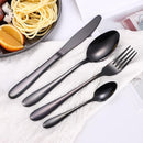 Roestvrijstalen bestekset 24-delig met koffer - zwart