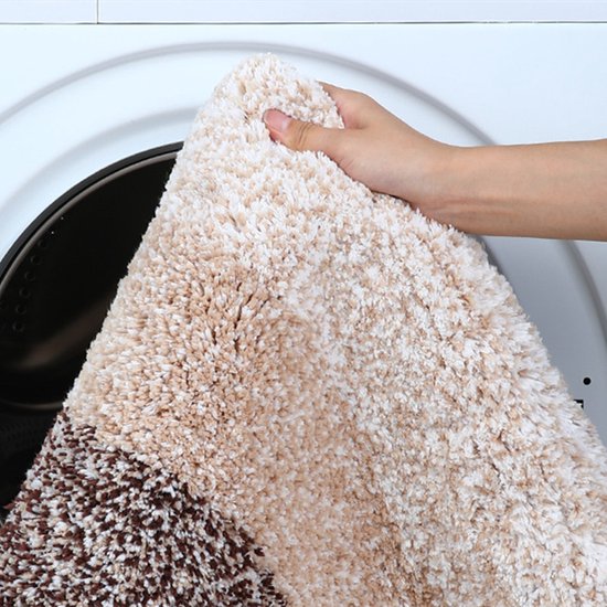 Merkloos Luxe Badkamermat 51x76cm Bruin Antislip