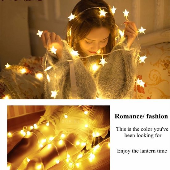 Xtraworks LED ster lichtsnoer USB 5m 30 lampjes warmwit