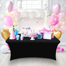 Elastisch Tafelkleed Zwart voor Rechthoekige Tafel 183x76cm