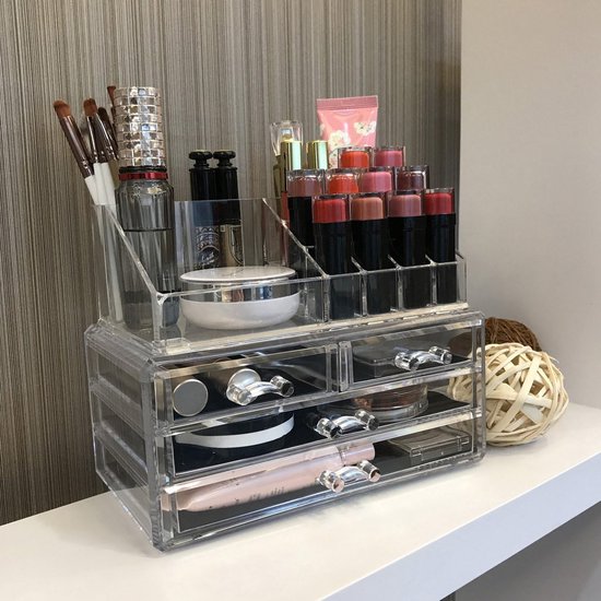 Make-up Organizer - Cosmetica- en Sieradenopslag - 4 Laden - Transparant - Acryl