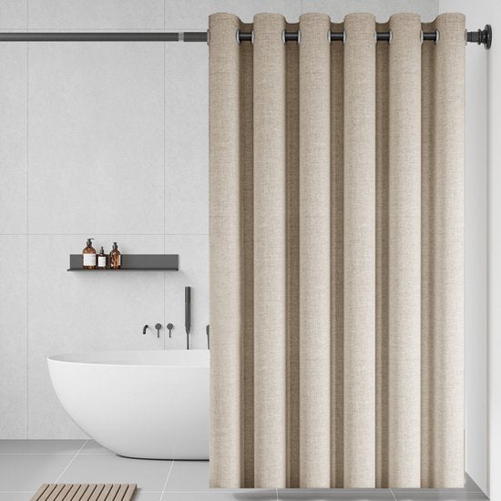 Hoogwaardig Waterdicht Douchegordijn -Verhoog de Luxe en Functionaliteit van Jouw Badkamer 180*200CM- gebroken wit