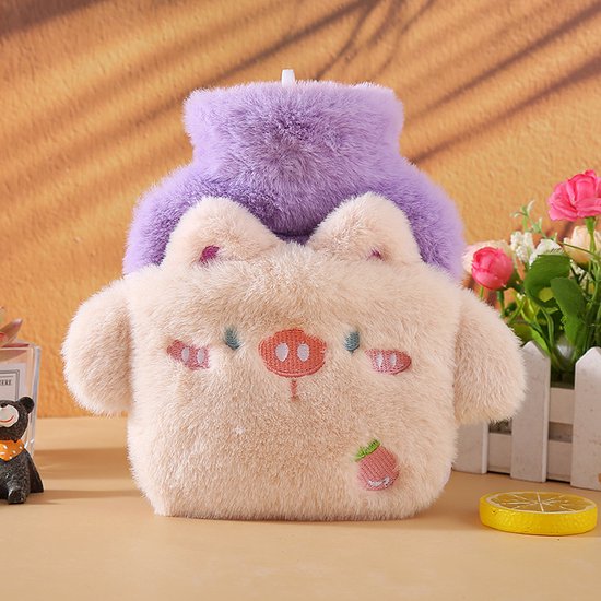 Cartoon Warmwaterkruik met Pluche Hoes - 500 ml - Schattig e