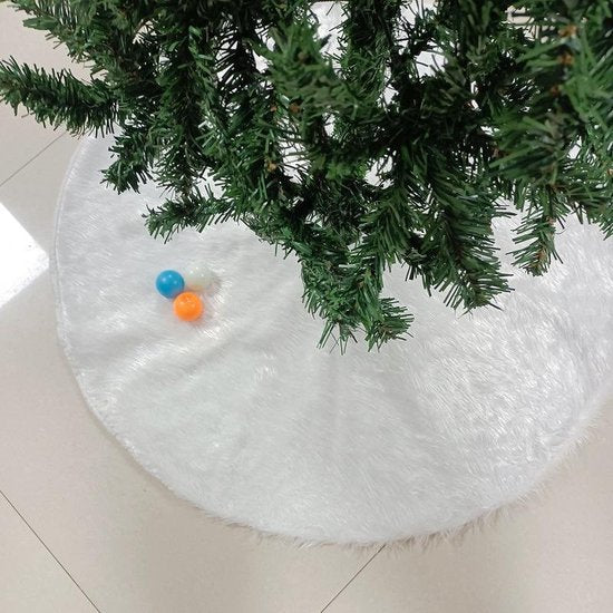 Duurzame Pailletten Geborduurde Kerstboomrok 122cm Wit