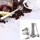 5 delige Herbruikbare RVS Nespresso Capsule Set met Tamper,
