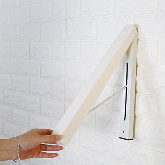 Merkloos inklapbaar kledingrek 31cm wit